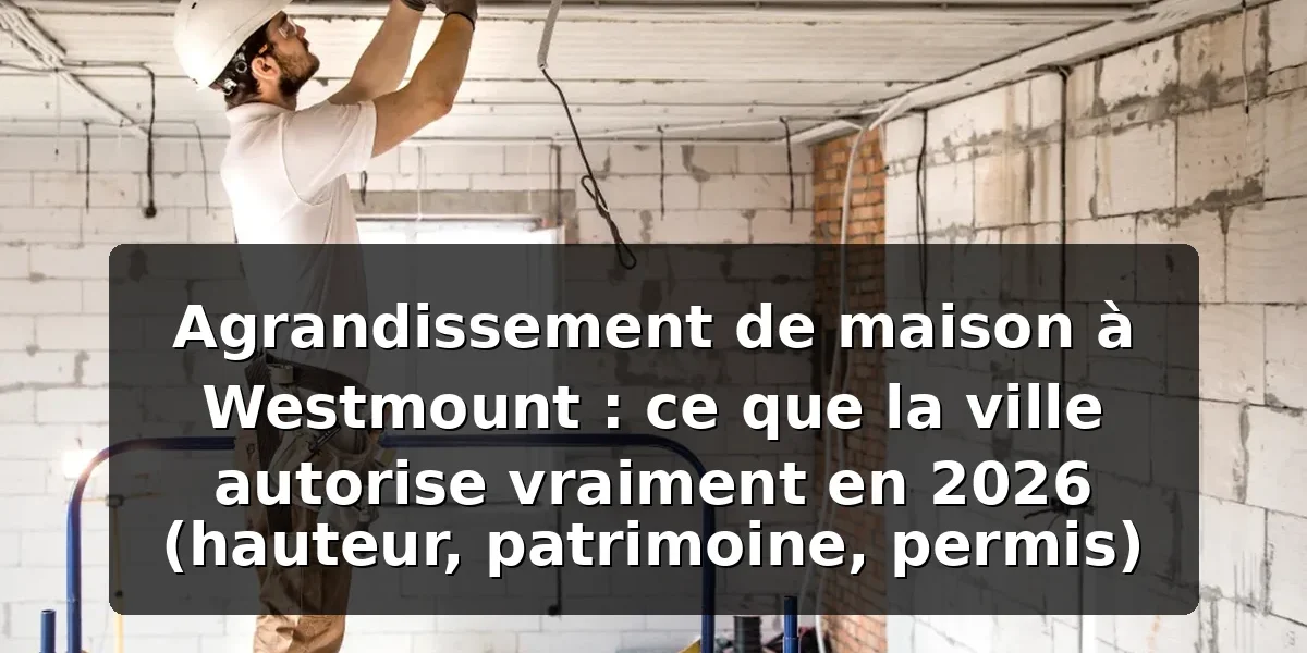 Agrandissement maison Westmount — règlement, permis et patrimoine 2026 Agrandissement maison Westmount — règlement permis 2026