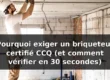 Briqueteur certifié CCQ vérification licence RBQ — illustration
