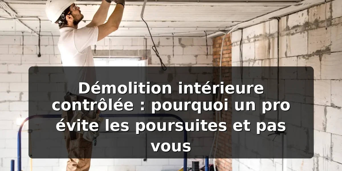 Démolition intérieure Montréal : risques légaux 2026 — illustration
