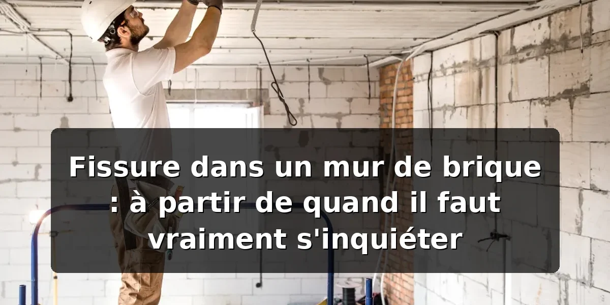 Fissure dans un mur de brique : quand s'inquiéter ? — illustration