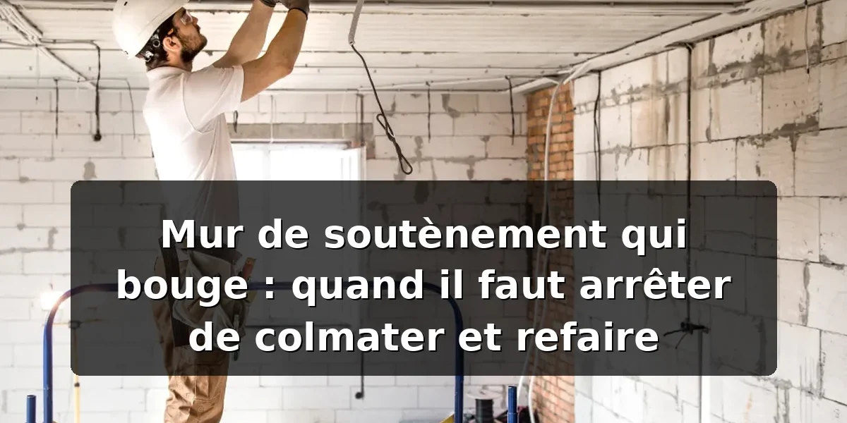 Mur de soutènement Montréal : colmater ou refaire en 2026 ? Mur de soutènement Montréal : colmater ou refaire en 2026 ? — illustration