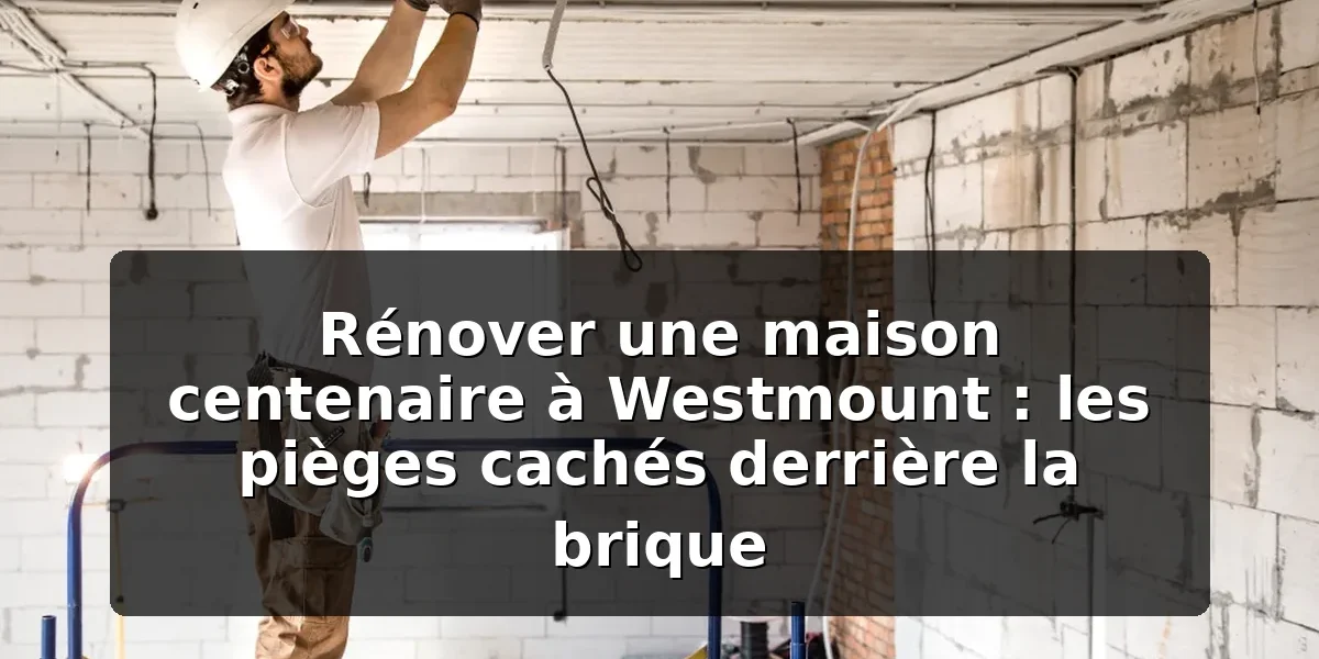 Maison centenaire à Westmount : les pièges de la brique Maison centenaire à Westmount : les pièges de la brique — illustration
