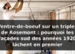 Ventre de bœuf sur façade sud d'un triplex à Rosemont — déformation convexe du mur de brique